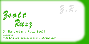 zsolt rusz business card